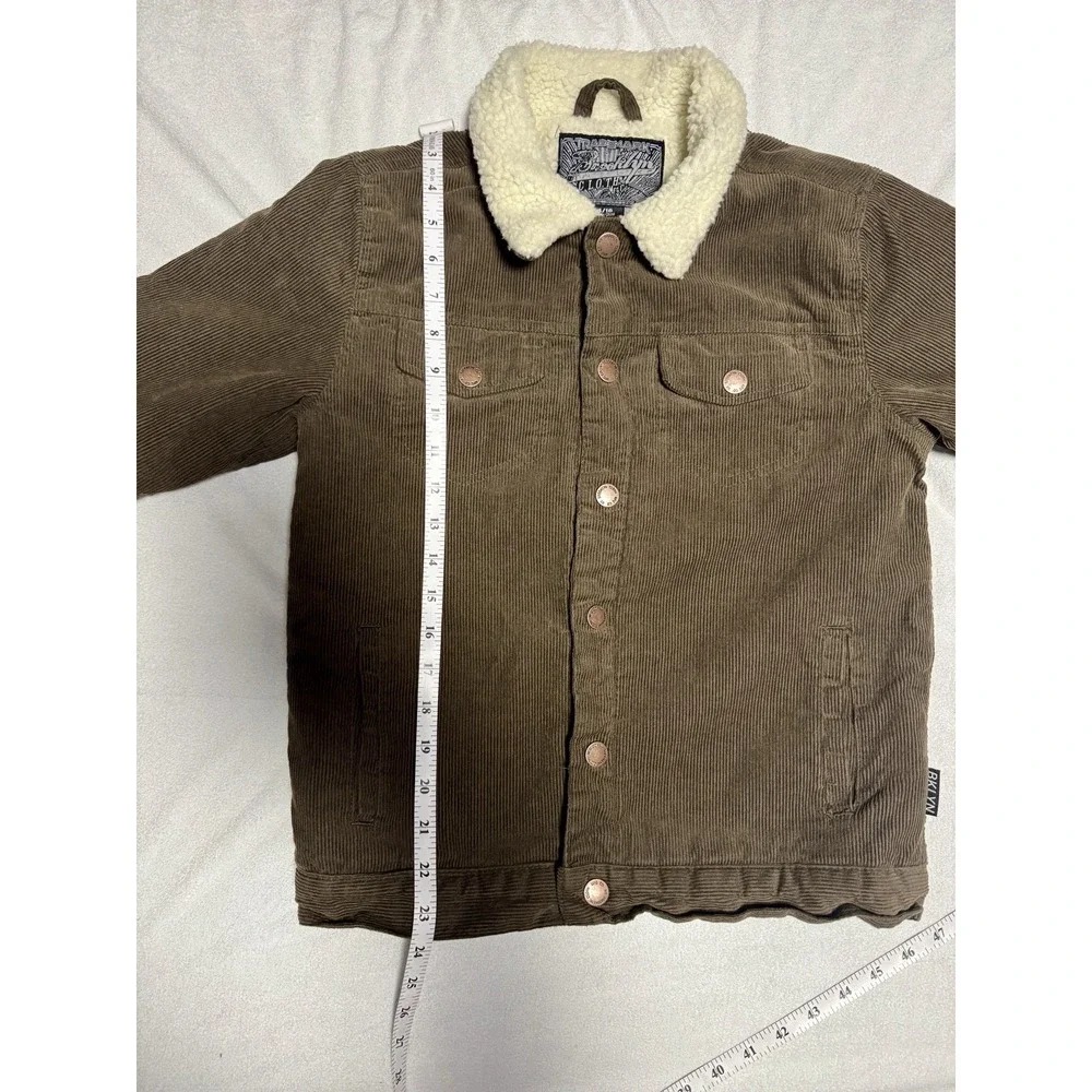 Trademark Brooklyn Cloth Brown Corduroy‎ Sherpa Jacket Size 14/16